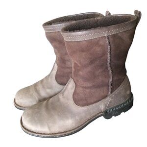 UGG | Hartsville Brown Sheepskin Leather Suede Shearling Lined Waterproof Boots